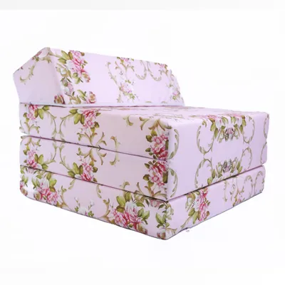 Produktbild von Klappmatratze Gästematratze Blumen Rosa Große 200x70x10cm