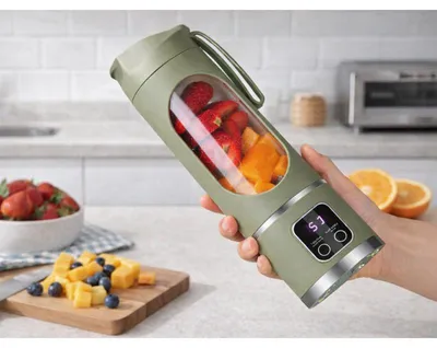 Obrázek produktu pro Verk 07336 Přenosný smoothie mixér 500 ml, 25 W, khaki