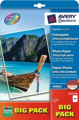 Produktbild von Fotopapier Inkjet A4 200g/qm hochglänzend VE=18x50 Blatt
