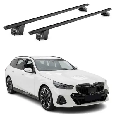 Produktbild von Dachträger für BMW 5er G61 Touring 2024-2026 100kg Aluminium Schwarz 2 tlg, KI-generiertes Bild