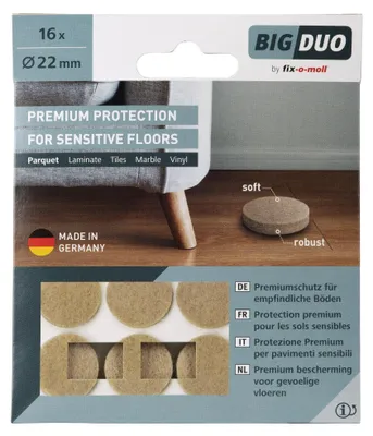 Produktbild von Big-Duo Parkettgleiter rund 22mm fix-o-moll