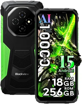 Produktbild von 2025 Blackview FORT1 Outdoor Handy 18GB+256GB, 10000mAh,6.56",90Hz, Android 15,NFC/FOTA/390g/DREI Kartenfächer/Fingerabdruck//IP69K Wasserdicht