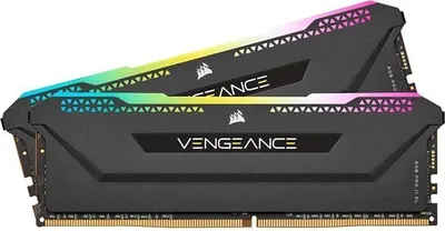 Image de Mémoire RAM CORSAIR Vengeance RGB Pro SL DDR4 32GB 3200 MHz CL16 1.35V Noir CMH32GX4M2E3200C