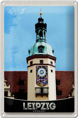Produktbild von Blechschild Reise 20x30cm Leipzig Deutschland Kirche Stadttour