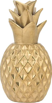 Produktbild von BELIANI Dekofigur Gold 12 x 23 cm Keramik Pflegeleicht Wohnartikel Ananas Form