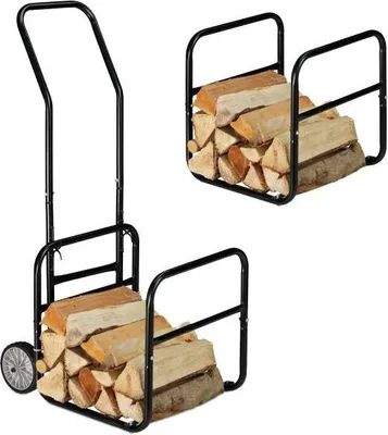Zdjęcie produktu dla Wózek na drewno opałowe z koszem na drewno opałowe