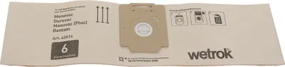 Produktbild von Wetrok 42614 10 kusů papírových sáčků do vysavače 6l Monovac & Durovac