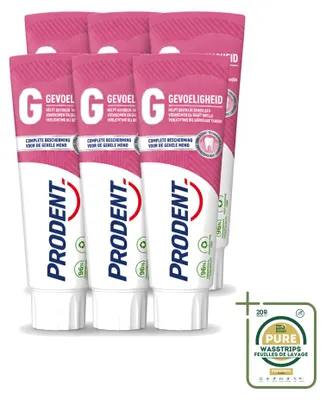 Obrázok produktu pre 6 x Zubná pasta Prodent na citlivé zuby s technológiou Pro-Zinc - 75 ml - Balenie: 6 kusov