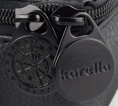 Produktbild von Karella Darttasche Master PAK original, Jeans, blau, Platz für Darts und Zubehör, Perfekter Schutz, Dartcase, Tasche für Darts