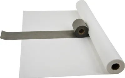 Produktbild von Sensalux Kombi-Set 1 Tischdeckenrolle 1m x 25m weiß + Tischläufer 15cm grau