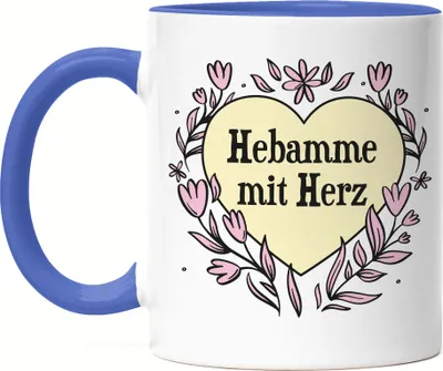 Produktbild von Hebamme mit Herz Tasse Blau Geschenkidee Zum Danke Sagen Beste Hebamme