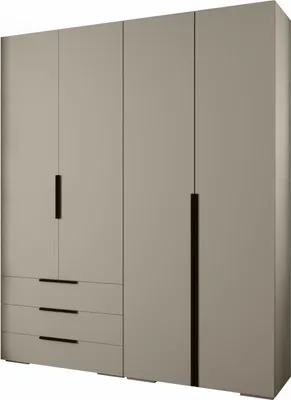 Produktbild von MEBLE KRYSPOL Inova 1 Möbelset Garderobe, 236,7x200x47cm - Kaschmir, Schwarz