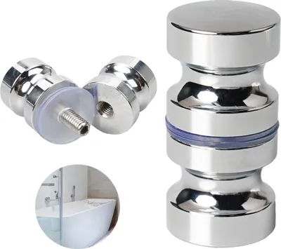 Produktbild von Duschtš¹rgriffe Beidseitig 1 Stš¹ck Duschtš¹rknopf Chrom Dusche Tš¹rknauf Dusche Griff fš¹r Duschtš¹r Glastš¹ren(M8-Gewinde ?30mm)