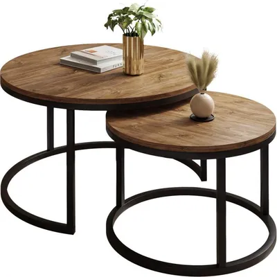 Obrázok produktu pre Okrúhly konferenčný stolík CIRI 2v1 round oak Artisan Stirling Wotan