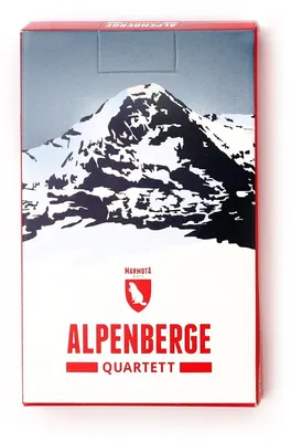 Produktbild von Quartettspiel Alpenberge – 32 illustrierte Berge aus allen acht Alpenländern Lernspiel