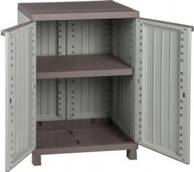 Produktbild von Terry C-Wood 680, Haushaltsschrank, Beistellschrank, Putzschrank, Kunststoffschrank, Graubraun