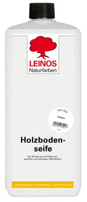 Produktbild von LEINOS Holzbodenseife Farblos 1 l für Holzböden & Außenholz, Pflanzenseife