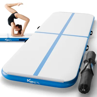 Produktbild von KM Fit Airtrack Matte 3 m Blau | inkl. Pumpe, Tasche & Flick-Set