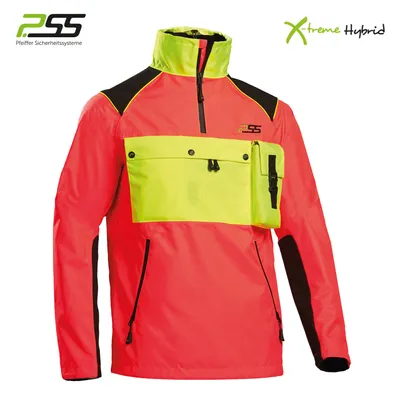 Produktbild von PSS X-treme Hybrid Schlupfjacke Herren (Neonrot/Gelb) Größe 3XL