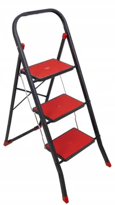 Productafbeelding van INKLAPBARE TRAP met 3 treden, stabiele huishoudladder tot 150 kg