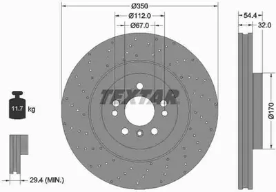 Produktbild von Bremsscheibe TEXTAR 92254405