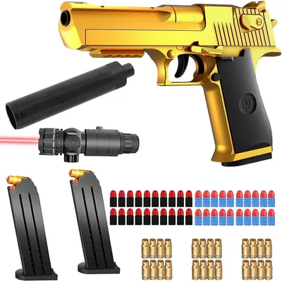 Productafbeelding van Schuimrubber pistool met accessoireset, 40 zachte pijltjes, 2 magazijnen, bereik tot 10 meter