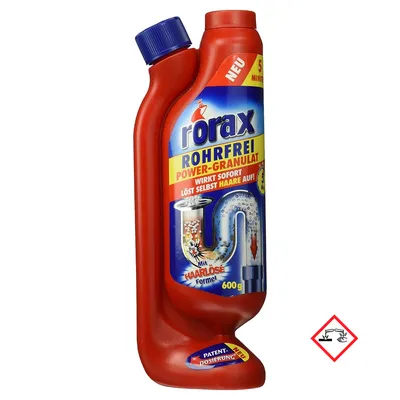 Obrázek produktu pro Rorax Rohrfrei Power granulát dávkovací láhev čistič odtoku 600g