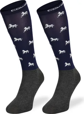 Produktbild von SKIETY Reitsocken aus Mikrofaser Reitsocken Damen & Kinder Kniestrümpfe - 31-34 - Horses
