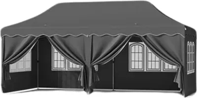 Obrázek produktu pro Skládací pavilon Bolt Edge 3x6 m – černý – pavilon se 6 bočními stěnami – vodotěsný – UV50+ – zahradní stan – party stan