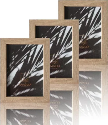 Obrázek produktu pro Sada dřevěných fotorámečků, 3 kusy, 13 x 18 cm, MDF, akrylové sklo