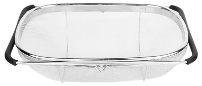 Productafbeelding van RVS zeefinzetstuk - Opvouwbaar - Antislip - Zeef - Keukenaccessoire - 34x24x11 cm