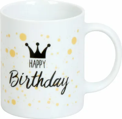 Produktbild von Könitz Becher Happy Birthday, Tasse, Kaffeetasse, Porzellan, 330 ml, 11 1 002 2736