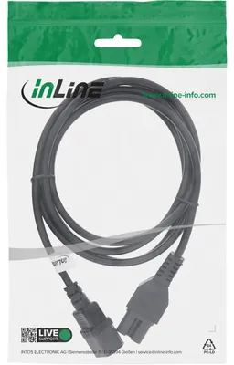 Obrázek produktu pro InLine 16811A, 1 m, C14 rozdvojovač, C15 rozdvojovač