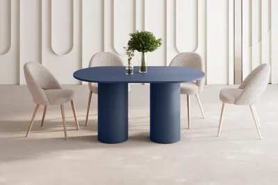 Produktbild von Design Esstisch Tisch Roseo oval 150x75x80 cm Esszimmer Pastellkollektion
