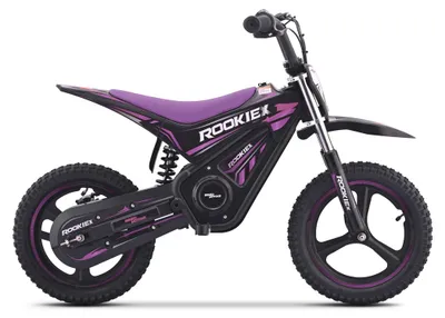 Produktbild von Elektro Pocket Bike für Kinder Rookie X 24V (14") – Lila – Lithium-Akku, 250 W bürstenloser Motor, Scheibenbremse