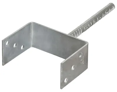 Obrázok produktu pre vidaXL Podpera stĺpikov 6 ks Strieborná 14 × 6 × 30 cm Pozinkovaná oceľ