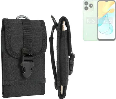 Produktbild von K-S-Trade Holster Handy Hülle kompatibel mit ZTE Axon 50 Lite Holster Handytasche Gürtel Tasche Schutz Hülle Robust Outdoor schwarz