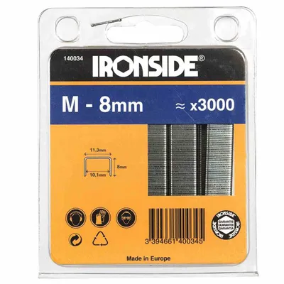 Produktbild von Ironside IR140034, Klammer-Kassetteneinheit, 1 cm, Befestigung, 1,13 cm, 2000 Heftklammern, Rocafix № 3, Rapid № 53, Arrow T21