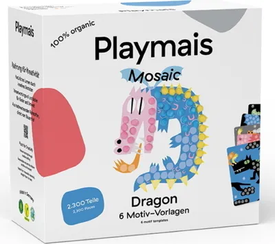 Produktbild von PlayMais Bastel Kreativität Bastelset Mosaic 2300 Dragon Drachen ab 5 Jahren 160969