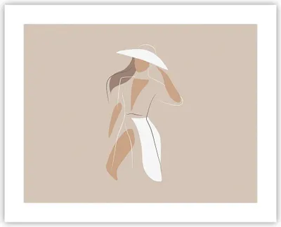 Produktbild von Poster - Poster ohne Rahmen - Minimalismus Frau Buntstift - 50x40 cm - Wand Bild - Wanddeko - Wandbilder - Kunstposter - Wandposter - Bilder - Kunstdruck - Wanddekoration - Wandbild - P2XAA50x40-4603