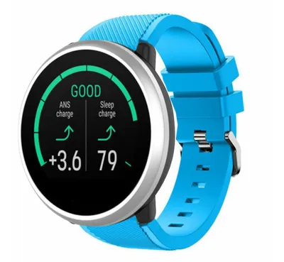 Produktbild von Strap-it Polar Unite Twill Silikonarmband (Hellblau)