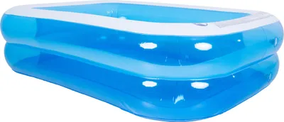 Produktbild von SunClub Planschbecken rechteckig 200 x 150 x 50 cm blau mit 2 Luftringen und Ablaufventil