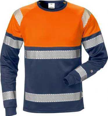 Image de T-shirt de sécurité à manches longues Fristads classe 1 7519 Thv