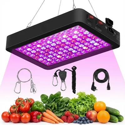 Zdjęcie produktu dla 88W 2500lm lampa roślinna Led pełne spektrum rośliny domowe lampa UV do uprawy roślin światło dla roślin warzywa kwiaty (VEG i BLOOM podwójny przełącznik)