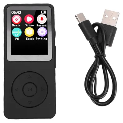 Produktbild von MP3-Player Bluetooth 5.4 HiFi 2,4-Zoll-LCD-Bildschirm Tragbarer Musik-FM-Sprachrekorder für Outdoor-Sportreisen ohne Speicherkarte