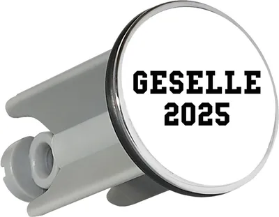 Produktbild von Huuraa Waschbeckenstöpsel Geselle 2025 Ausbildung 4cm höhenverstellbar Abflussstopfen Geschenkidee