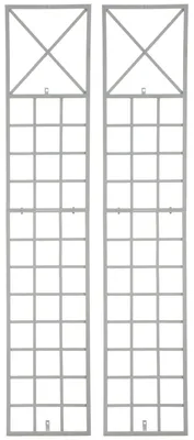 Produktbild von Rankgitter HILDE 2er Set - 40x1x198cm, Metall, Weiß | Rankhilfe Kletterpflanzen Gartendekoration