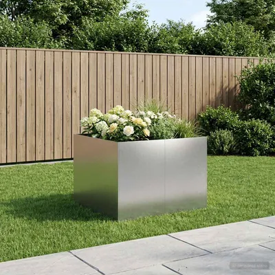 Produktbild von Möbel Garten-Pflanzgefäß Silber 80 x 80 x 60 cm Edelstahl - Beete &23910