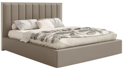 Image de Selsey Togents - Lit Tapissé 160x200 avec Revêtement en Velours, Marron