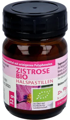 Zdjęcie produktu dla Organiczne pastylki do ssania na gardło Dr Pandalis Cistus, 66 pastylek